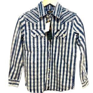 New With Tag Vintage Lee Plaid Western Button Up Shirt